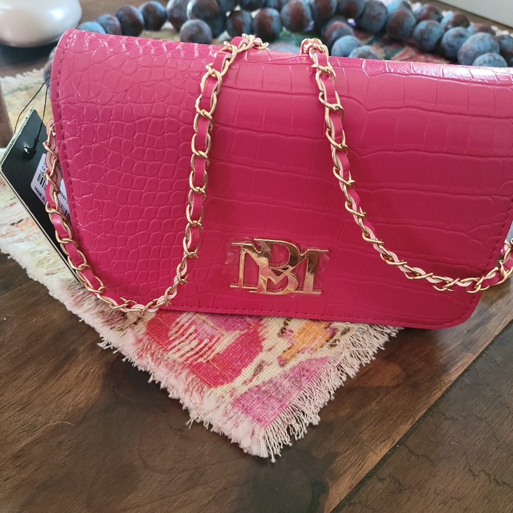 NWT Badgley Mischka Cross Body Spring Pink Small Purse